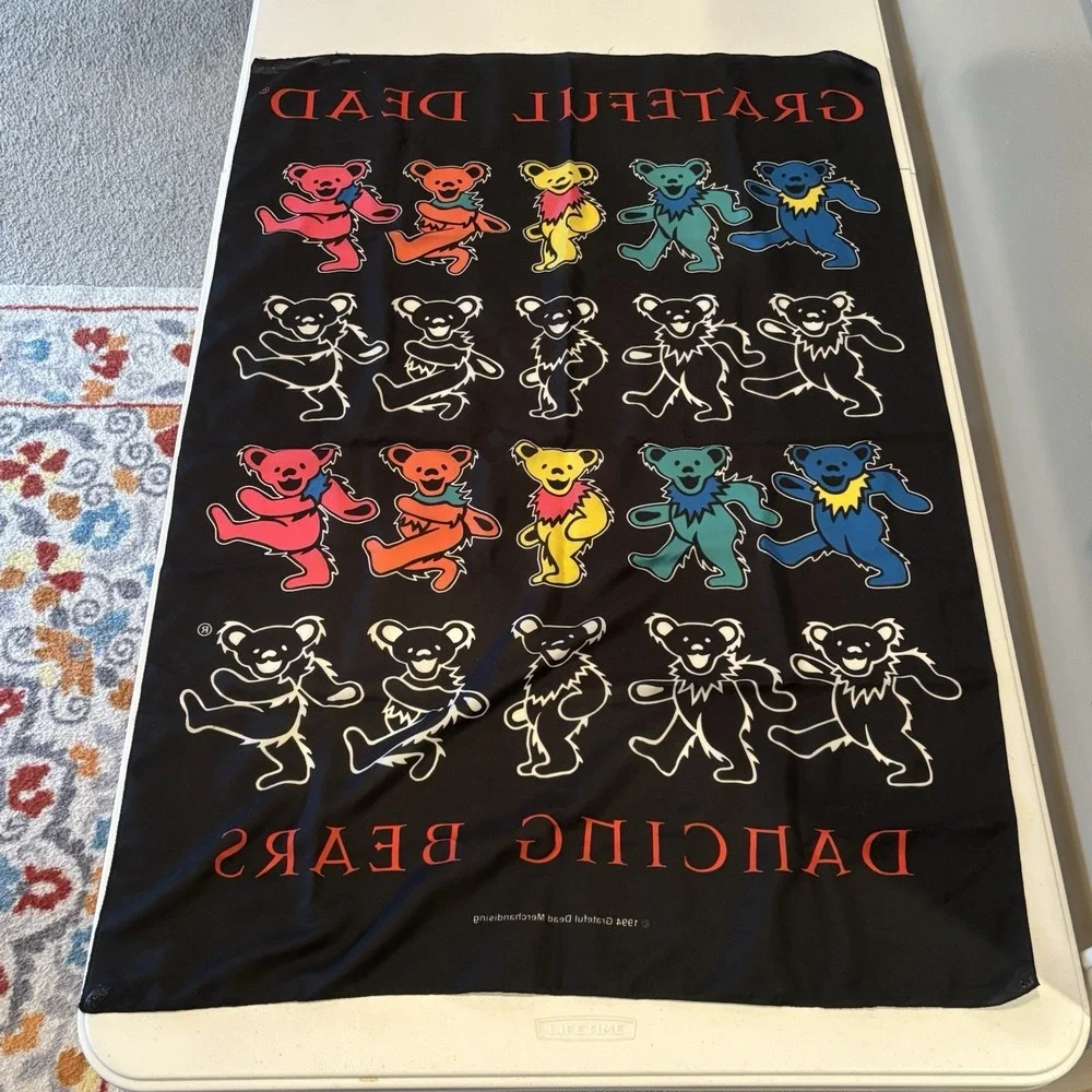 Vintage Grateful Dead Dancing Bears Tapestry‎ Rare Official Dead Merch RARE 1994